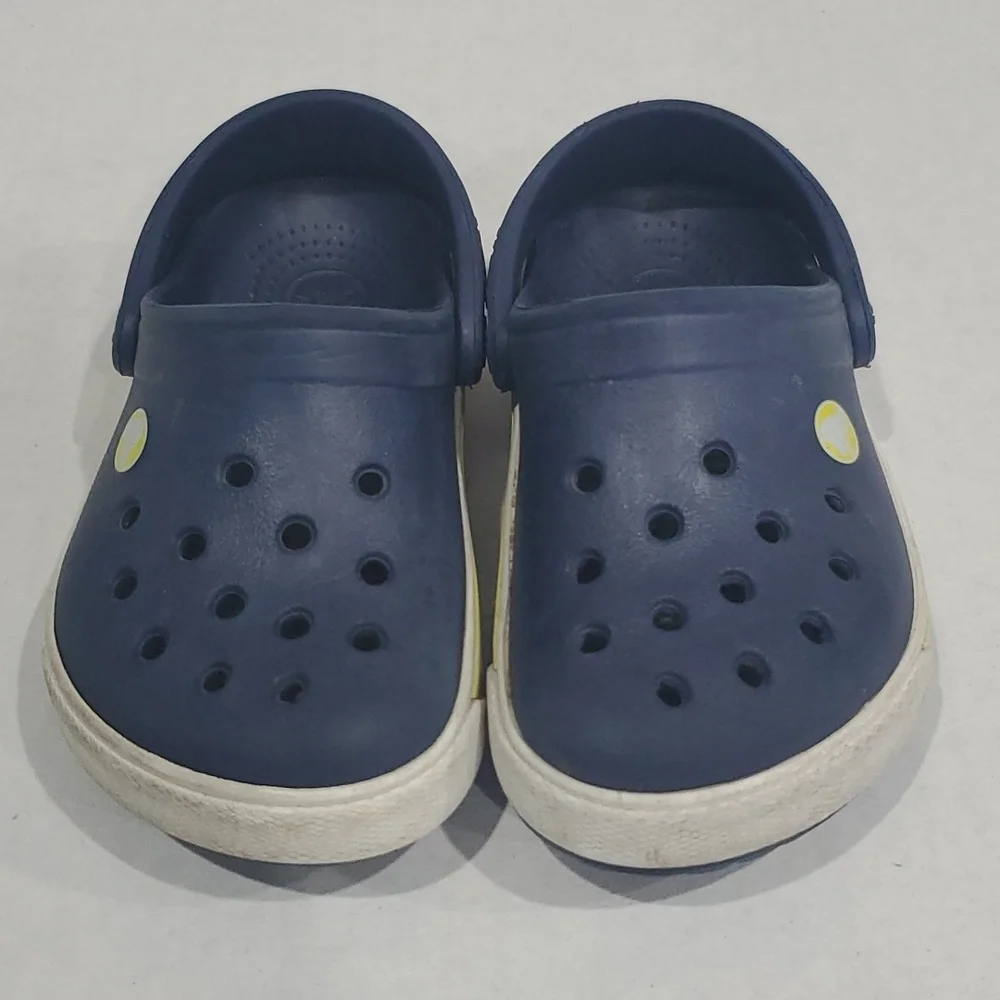 Crocs Kids Classic Crocband Sandals Clogs Navy Blue Size C 6-7